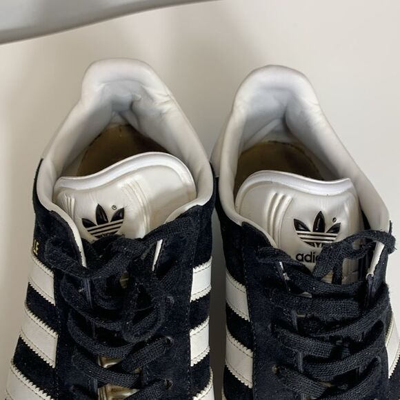 Adidas Originals Gazelle Black Suede White Trim Unisex Size M9.5/W10.5 - Picture 14 of 14